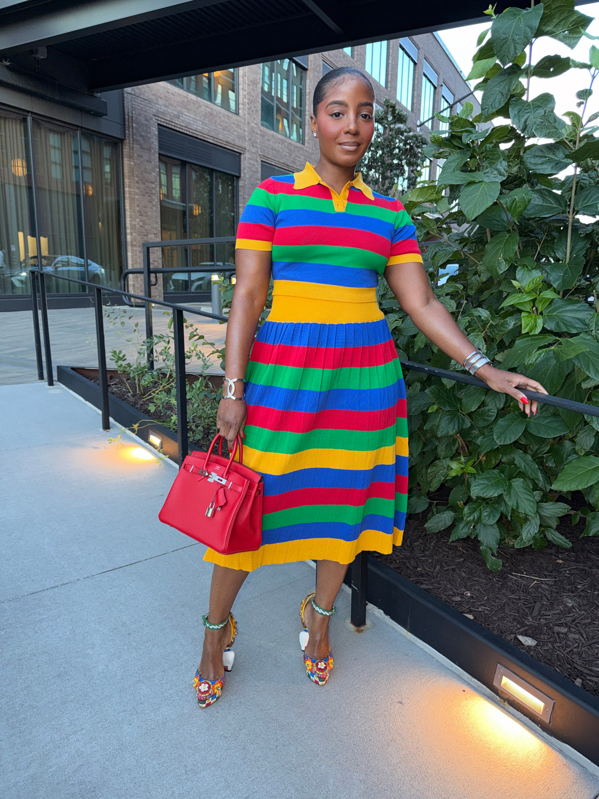 Color Play Knit Two-Piece Set