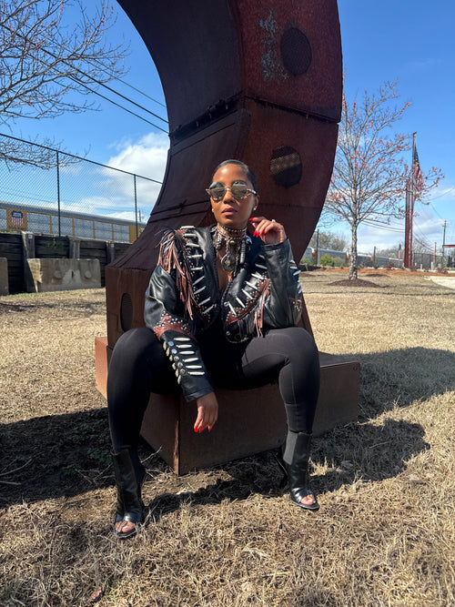 A New Era: Genuine Leather Fringe Jacket - The Vault by Sacha