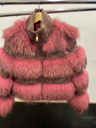 Genuine Fur & Tweed Coat - The Vault by Sacha