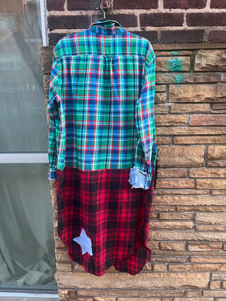 Custom Multi Plaid Ark Guard Patchwork Duster