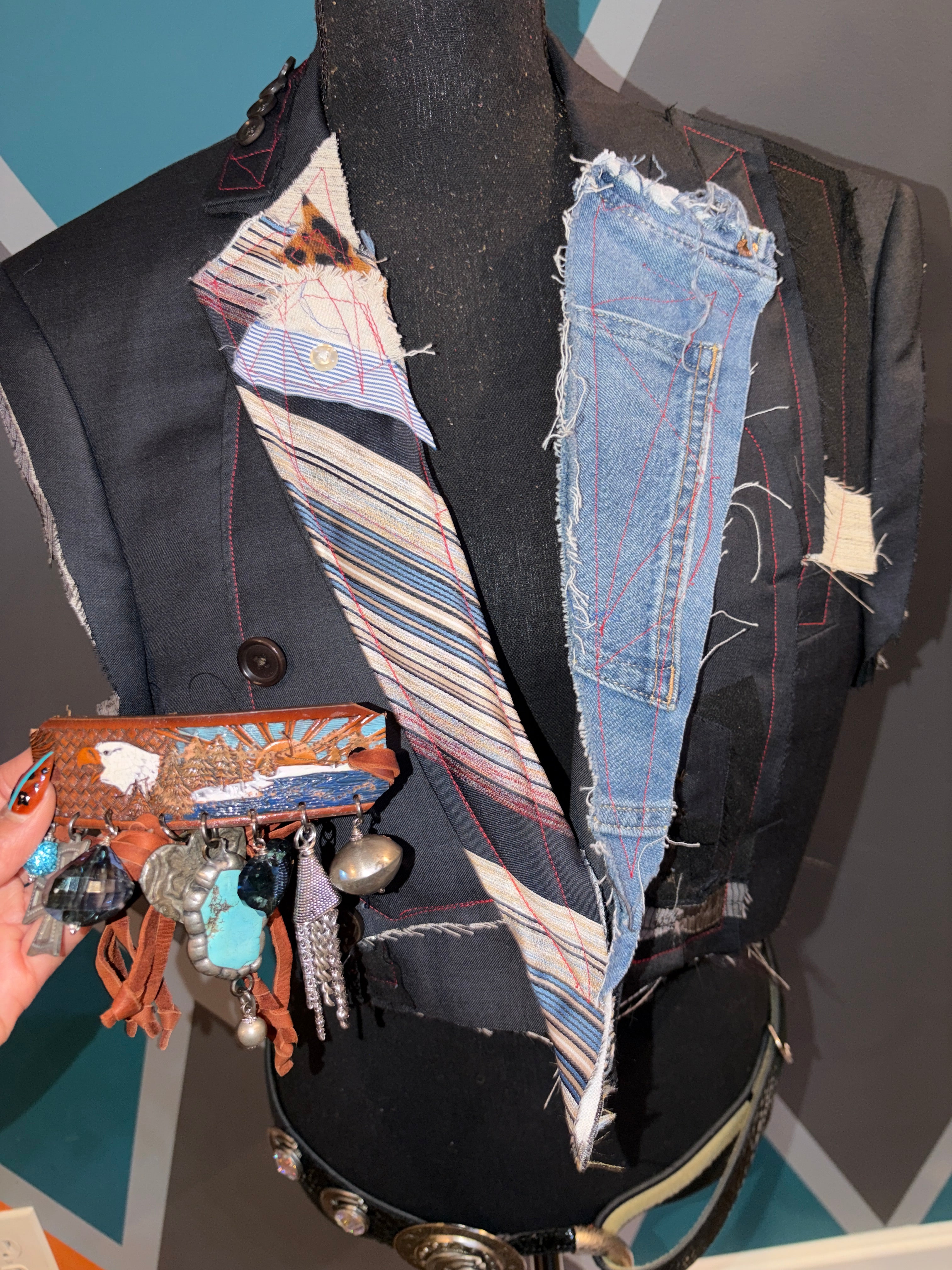 Pin striped Custom vest Sm/Med