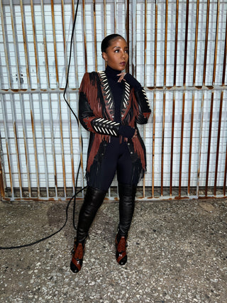 A New Era: Genuine Leather Fringe Jacket