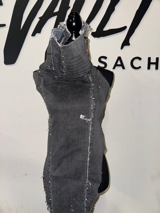 Custom Gray Halter Pocket Collar - The Vault by Sacha