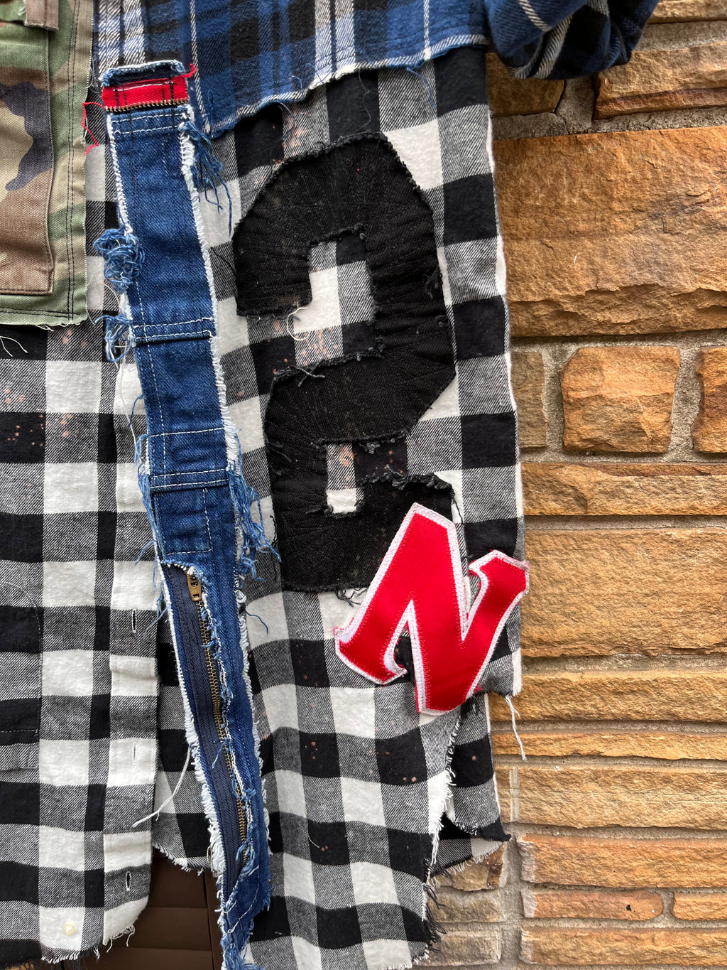 Custom Multi Navy Blue 2N Patchwork Duster - The Vault by Sacha