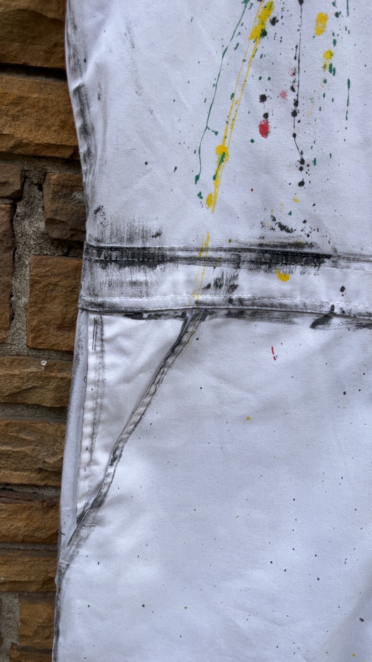 Custom White Paint Splatter Jumpsuit - The Vault by Sacha