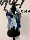 Custom Multi Denim Halter Top - The Vault by Sacha