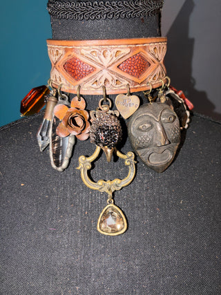 No Excuses Crystal Bird Handmade Choker