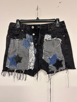 Custom Denim Lace & Stars Shorts | Size 29 Stretch 8/9