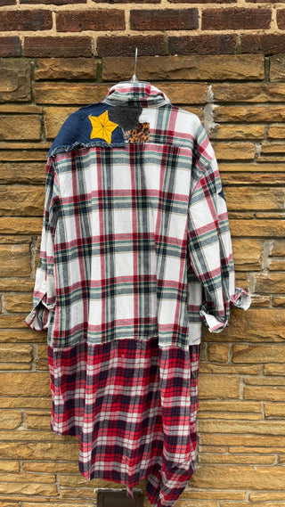 Custom Multi Plaid US Airforce Army Duster