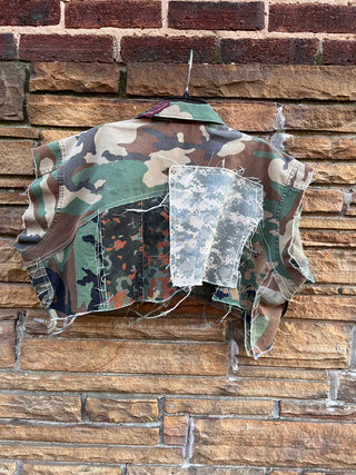 Custom Multi Camo Leadership Crop Jacket