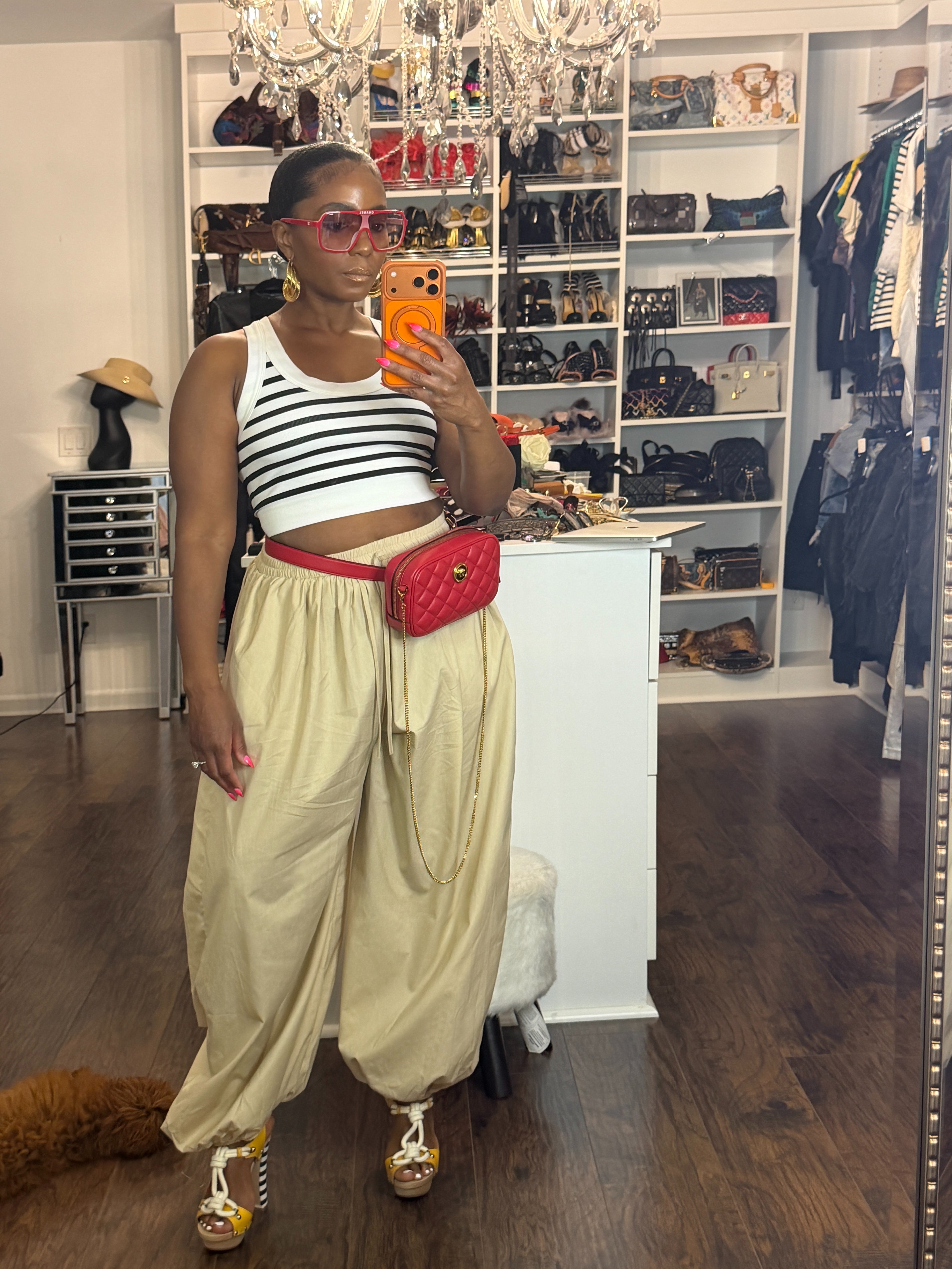Ribbed Stripe Crop Top