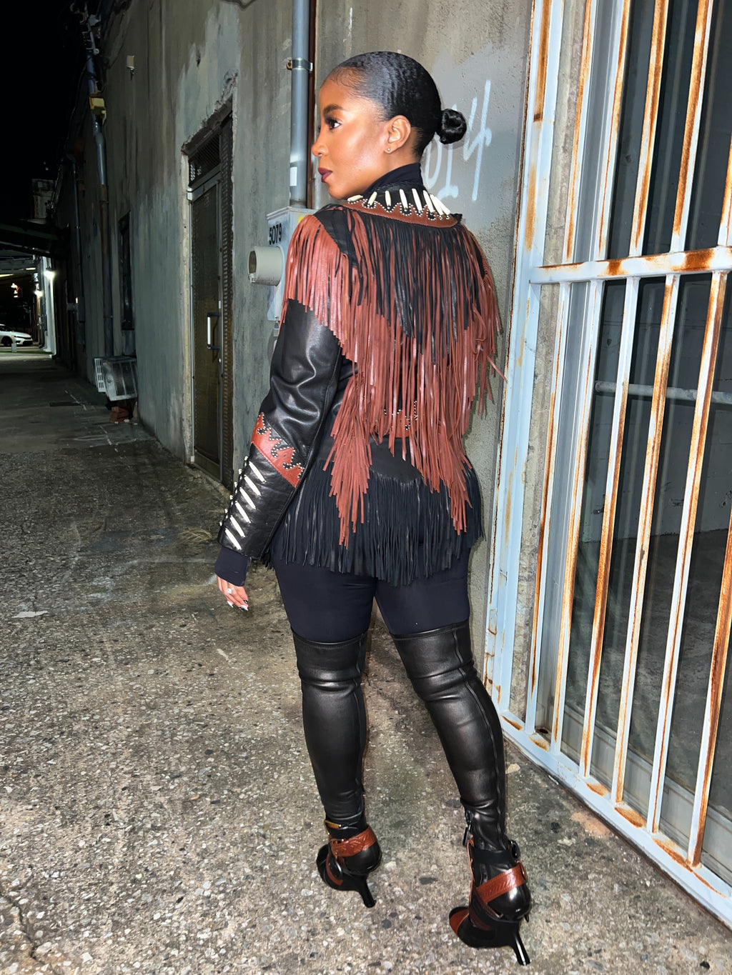 A New Era: Genuine Leather Fringe Jacket - The Vault by Sacha