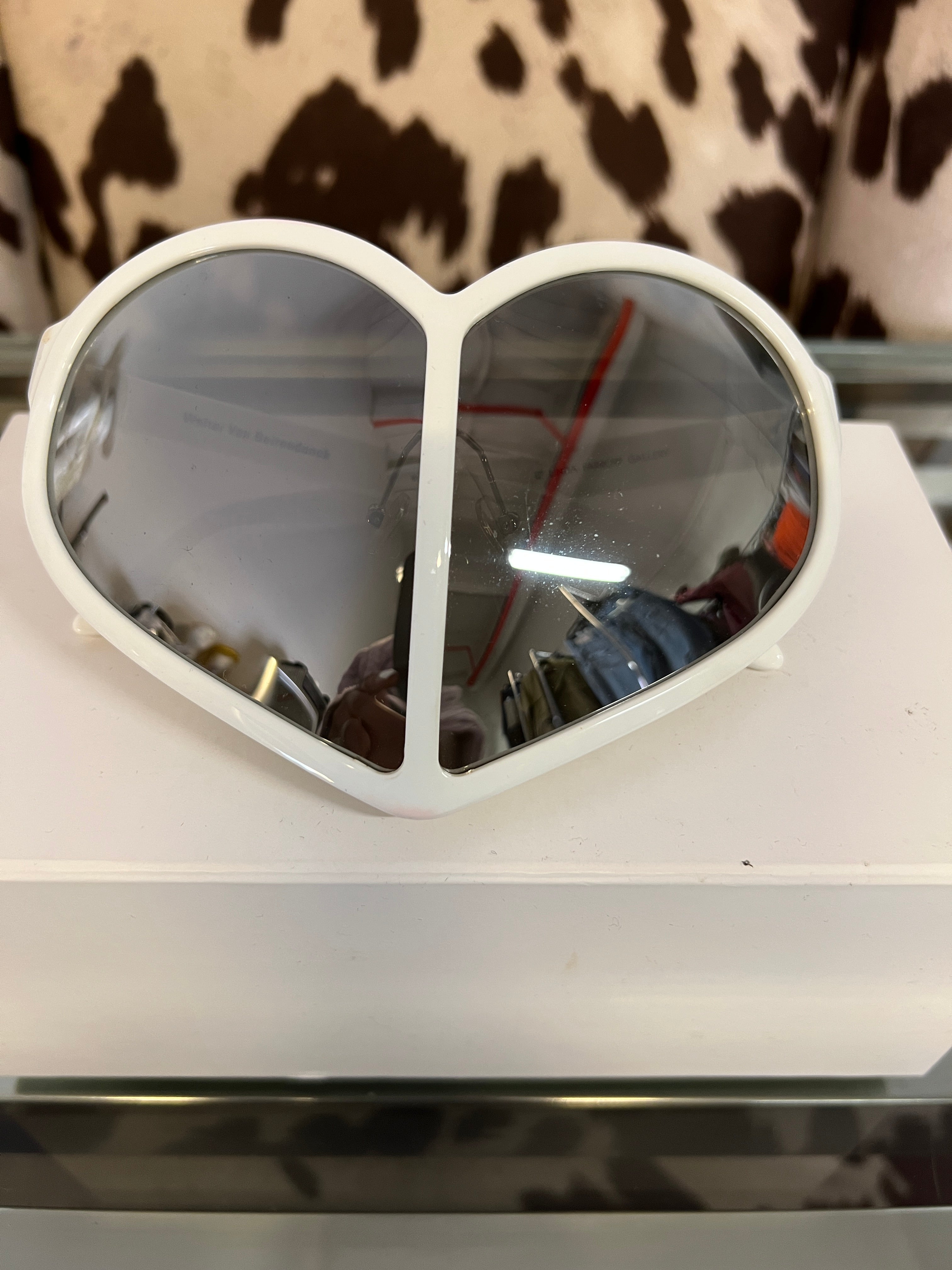 Mirrored Linda Farrow Heart Sunglasses - The Vault by Sacha