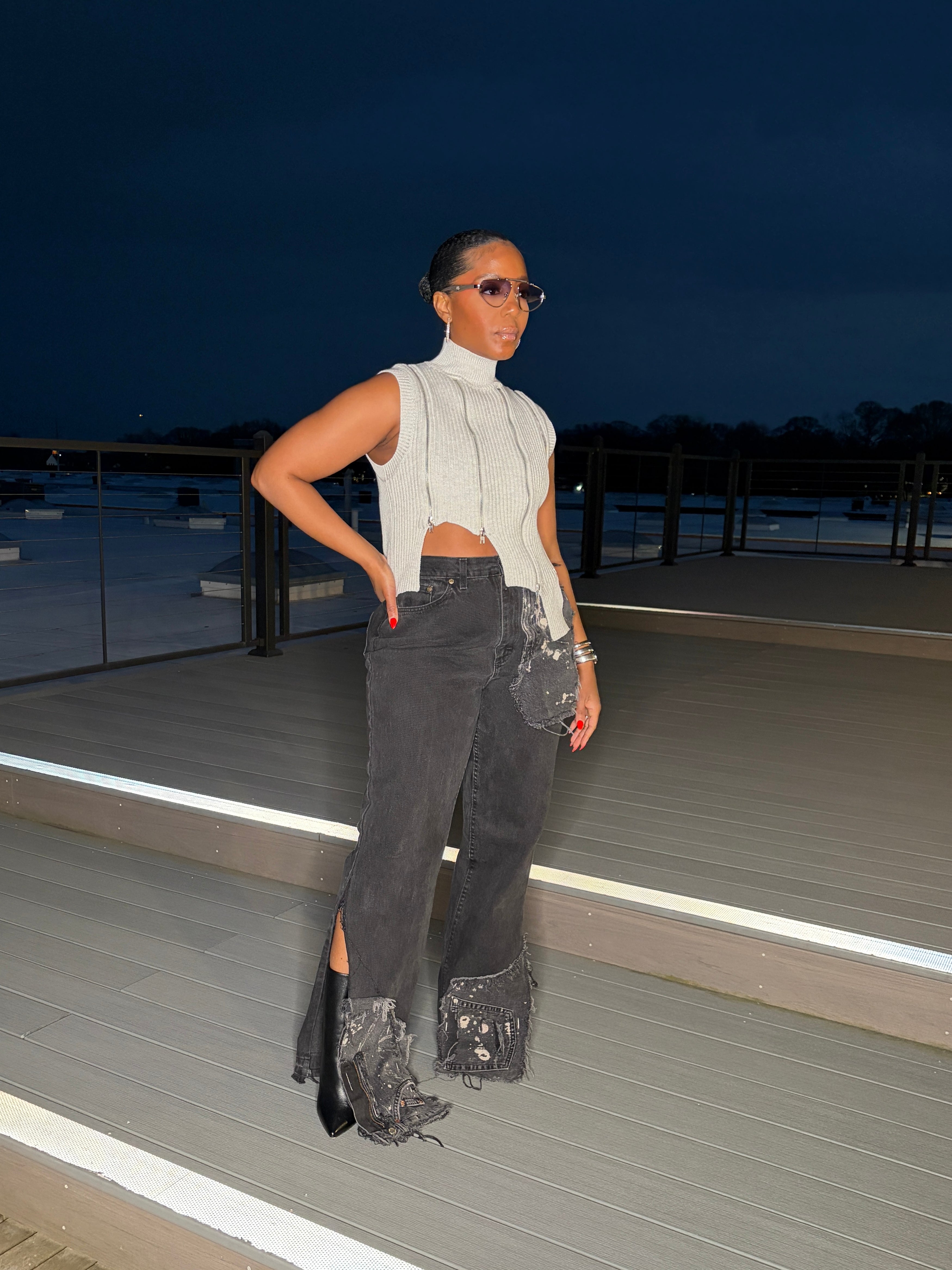 Zipper Knit Top - The Vault by Sacha