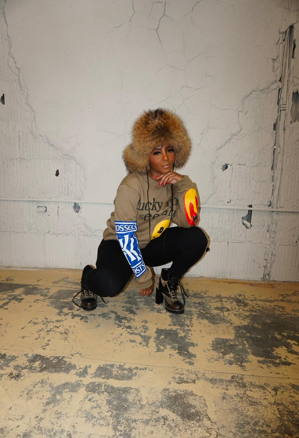 Brown Genuine Leather & Fox Fur Trapper Hat - The Vault by Sacha