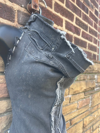 Custom Gray Distressed Halter Top