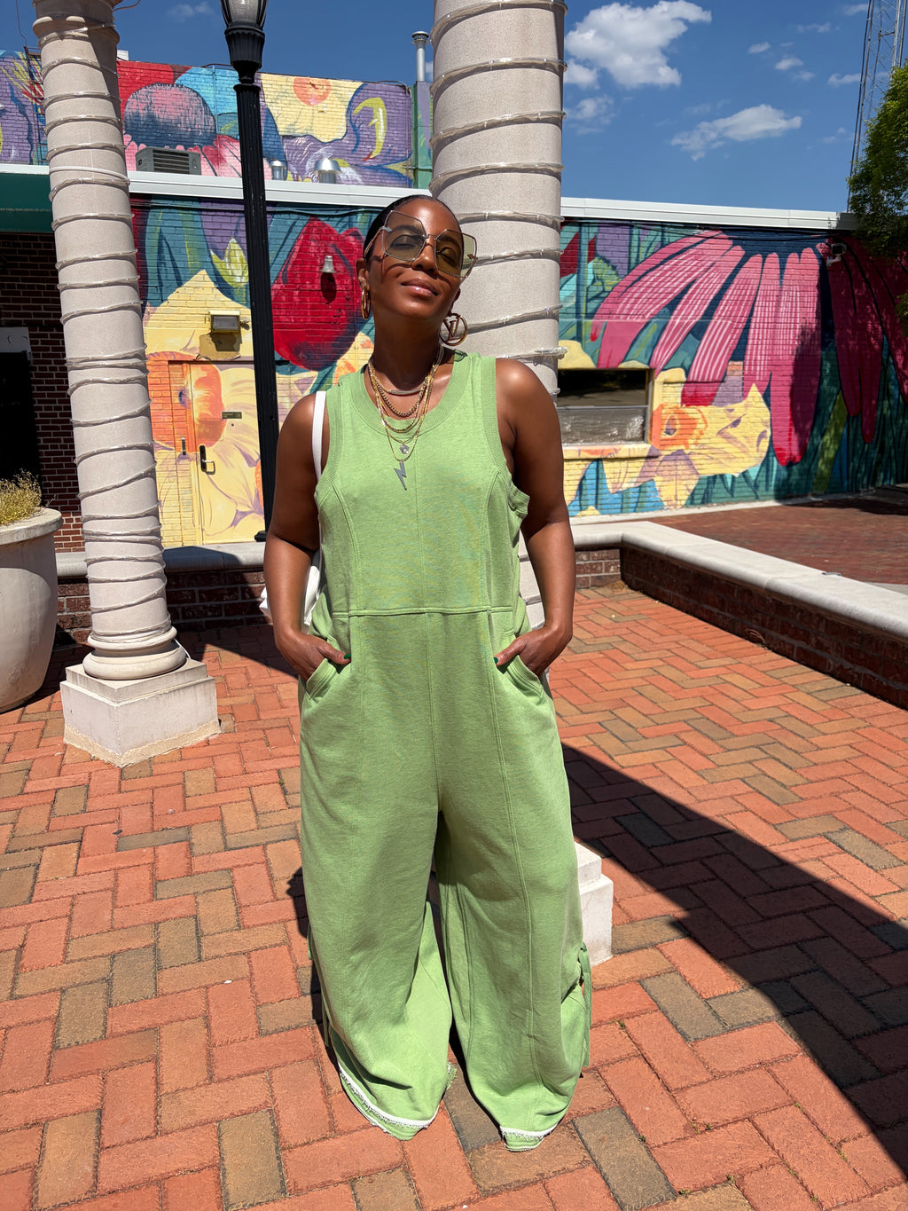 Cucumber melon adjustable romper - The Vault by Sacha