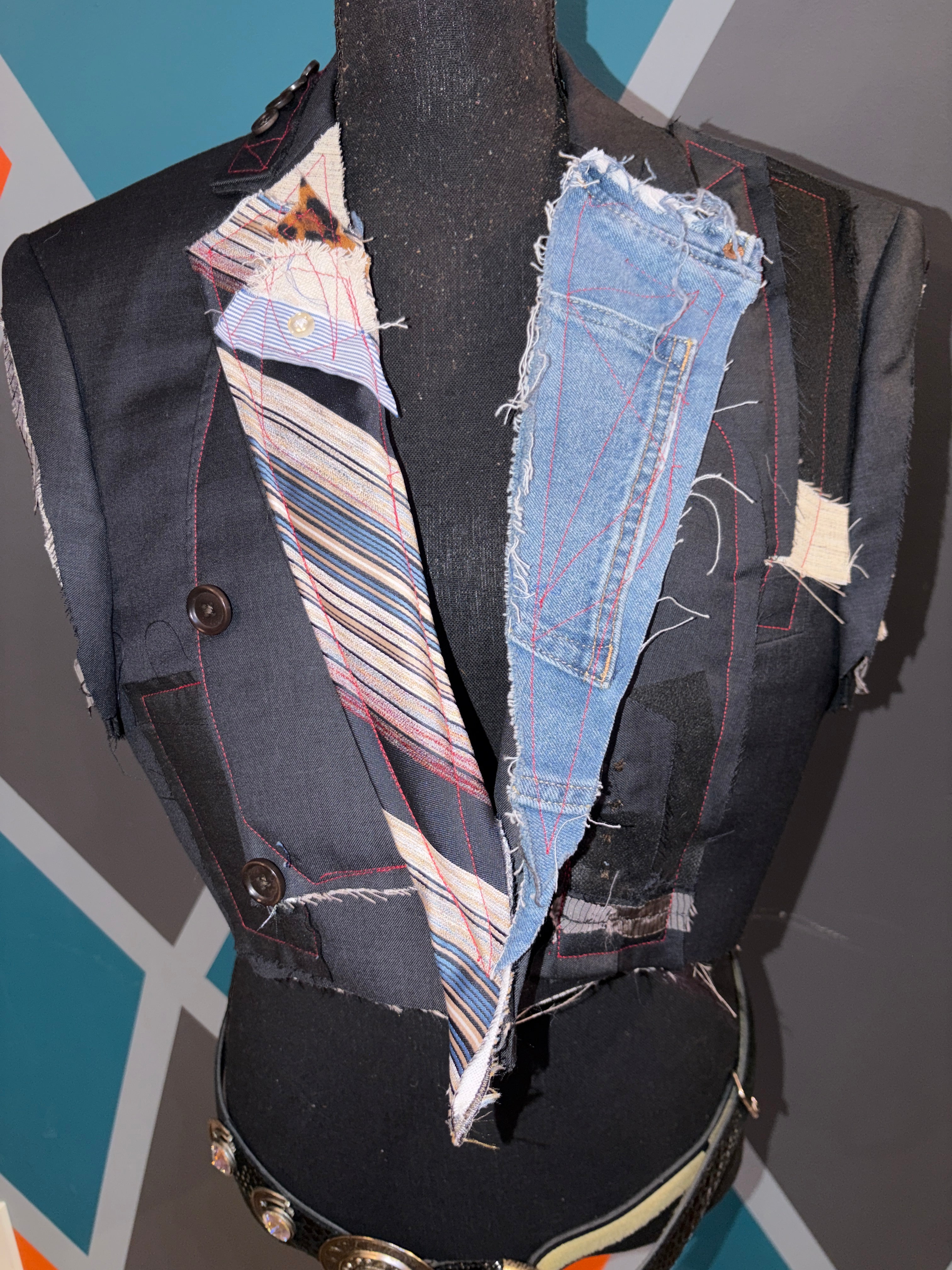 Pin striped Custom vest Sm/Med