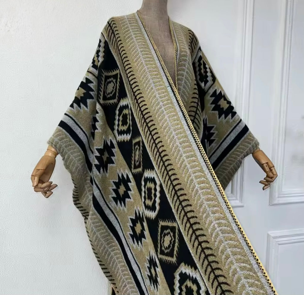 Mykonos Aztec Knit Duster/Kimono - The Vault by Sacha
