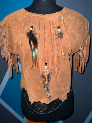 Fringe and feathers top - The Vault by Sacha