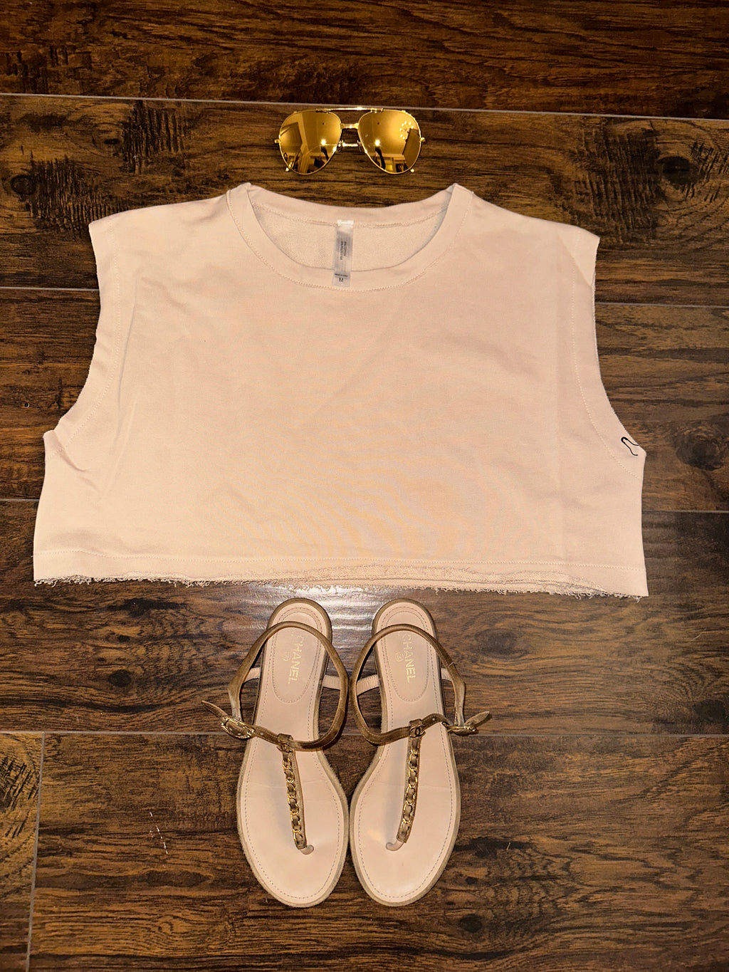 Sleeveless Cropped Sweatshirt - The Vault by Sacha