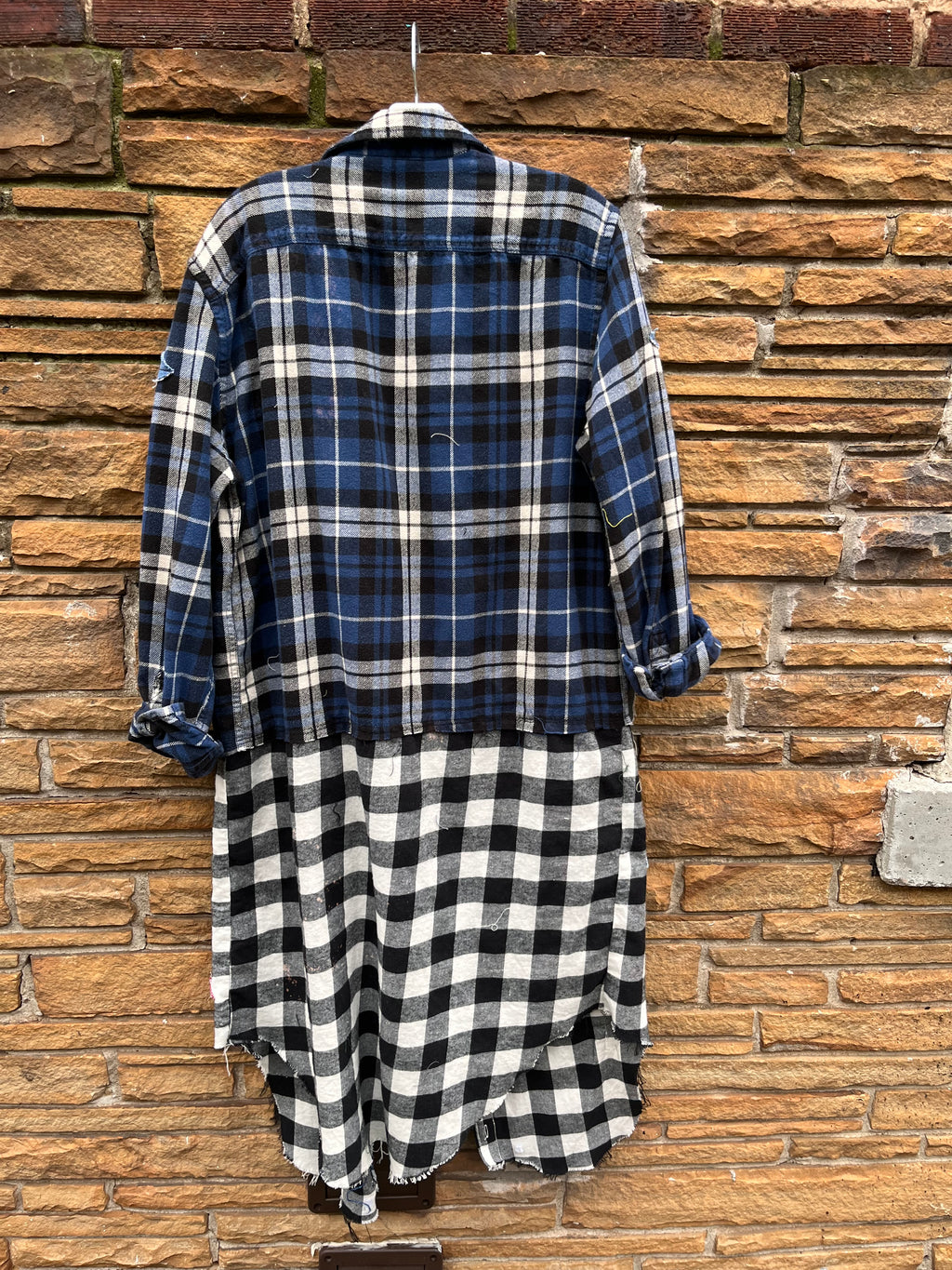 Custom Multi Navy Blue 2N Patchwork Duster - The Vault by Sacha