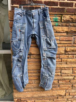 Custom Medium Wash Blue Denim Chaps