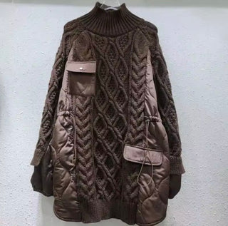 Chocolate cable knit sweater - The Vault by Sacha