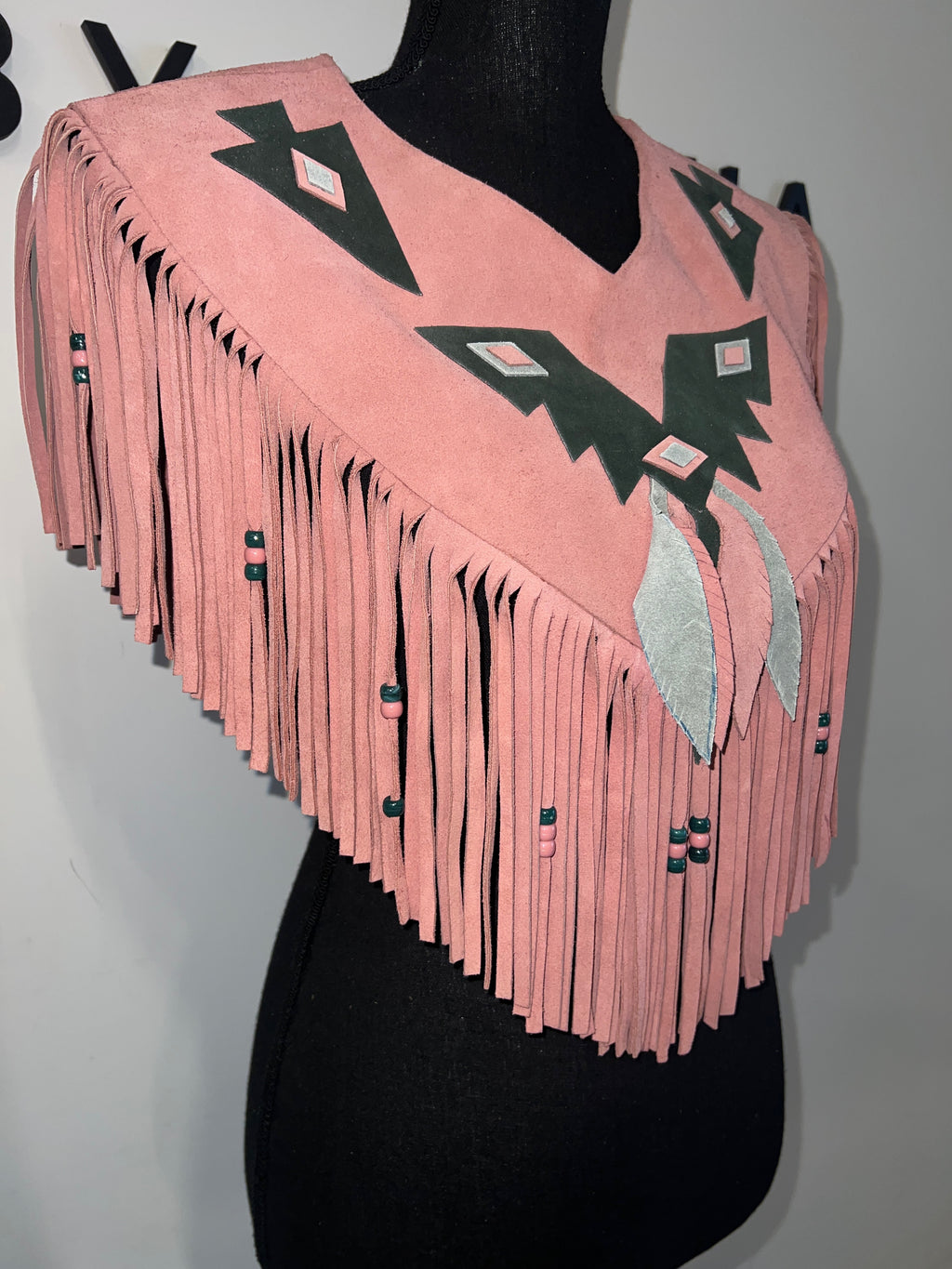 Pretty Pink Fringe Suede Poncho - The Vault by Sacha