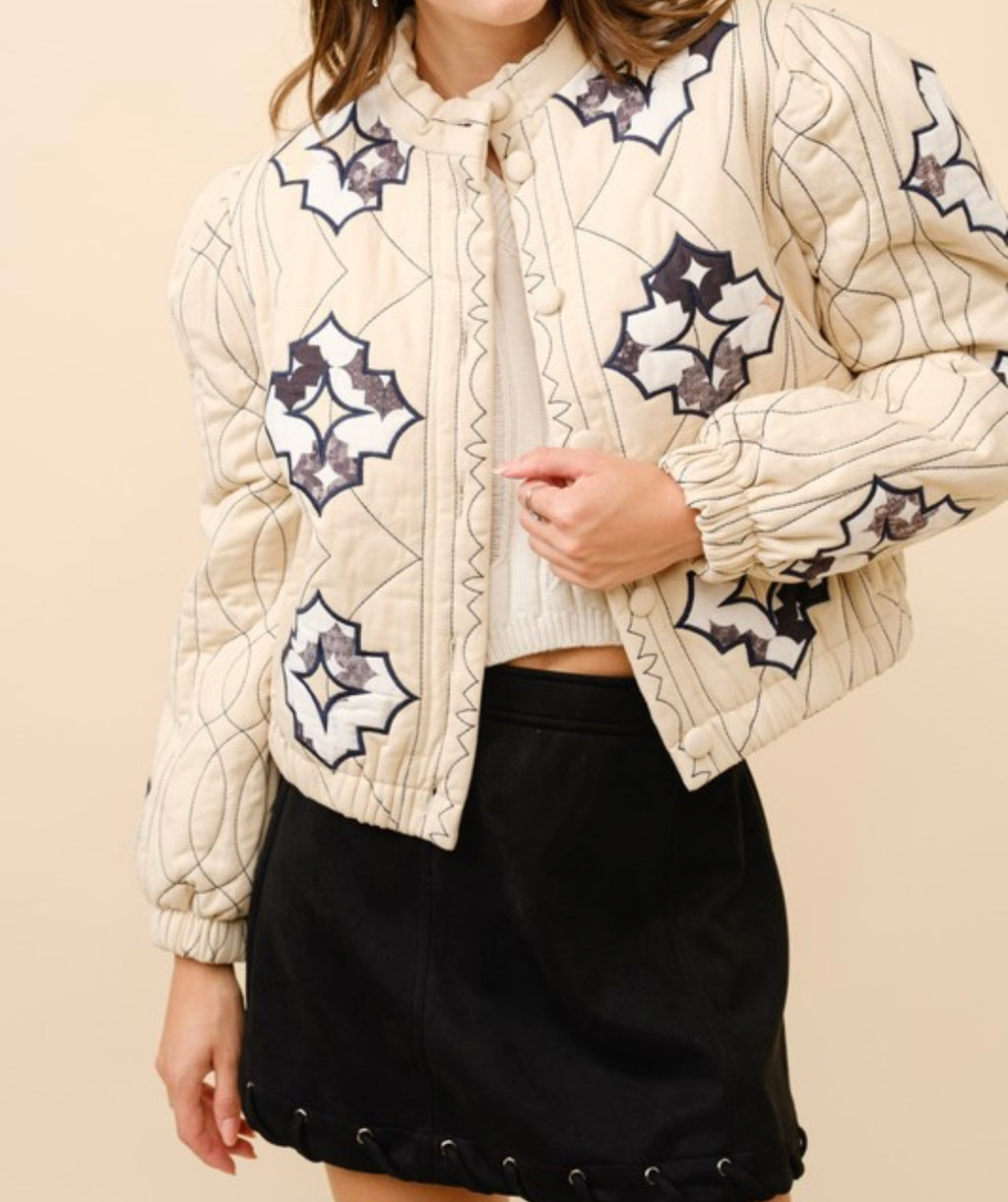 Bohemian Embroidered Quilted Jacket - The Vault by Sacha