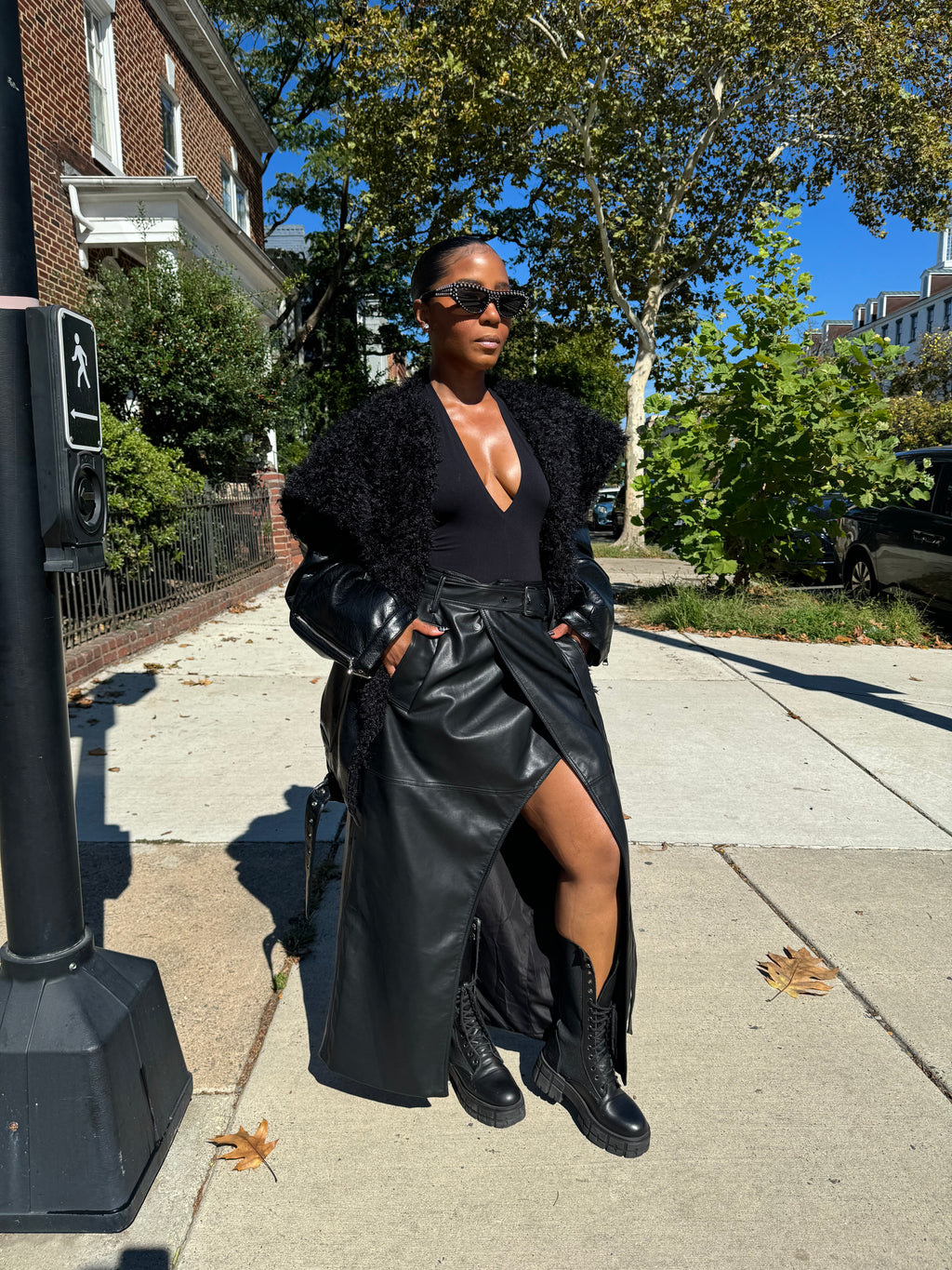 Maxi Split Leather SKIRT - The Vault by Sacha