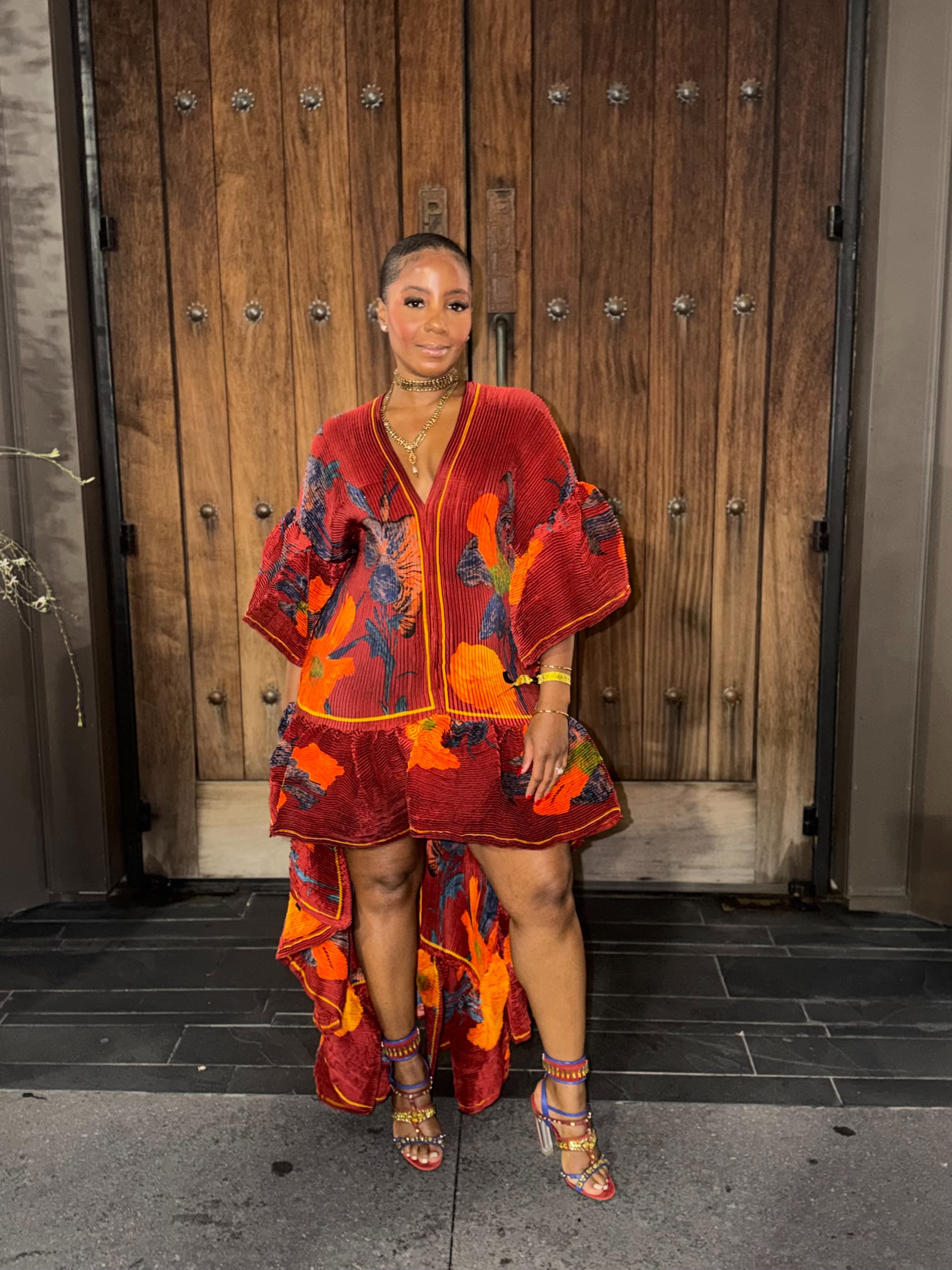 Crimson Bloom Dress 9/10