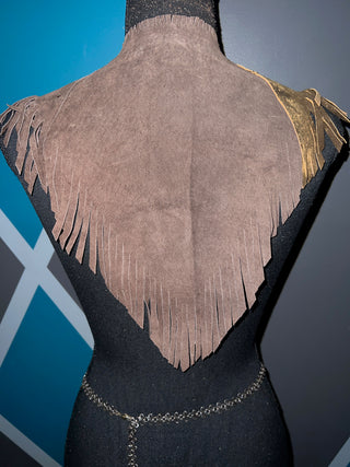 Feather Beaded Fringe Vest