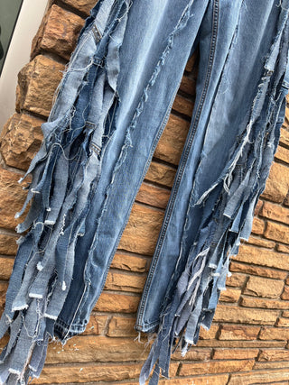 Custom Frayed Fringe Arizona Jeans
