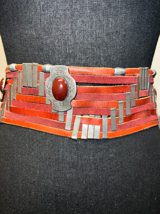 Leather and metal fringe belt - The Vault by Sacha