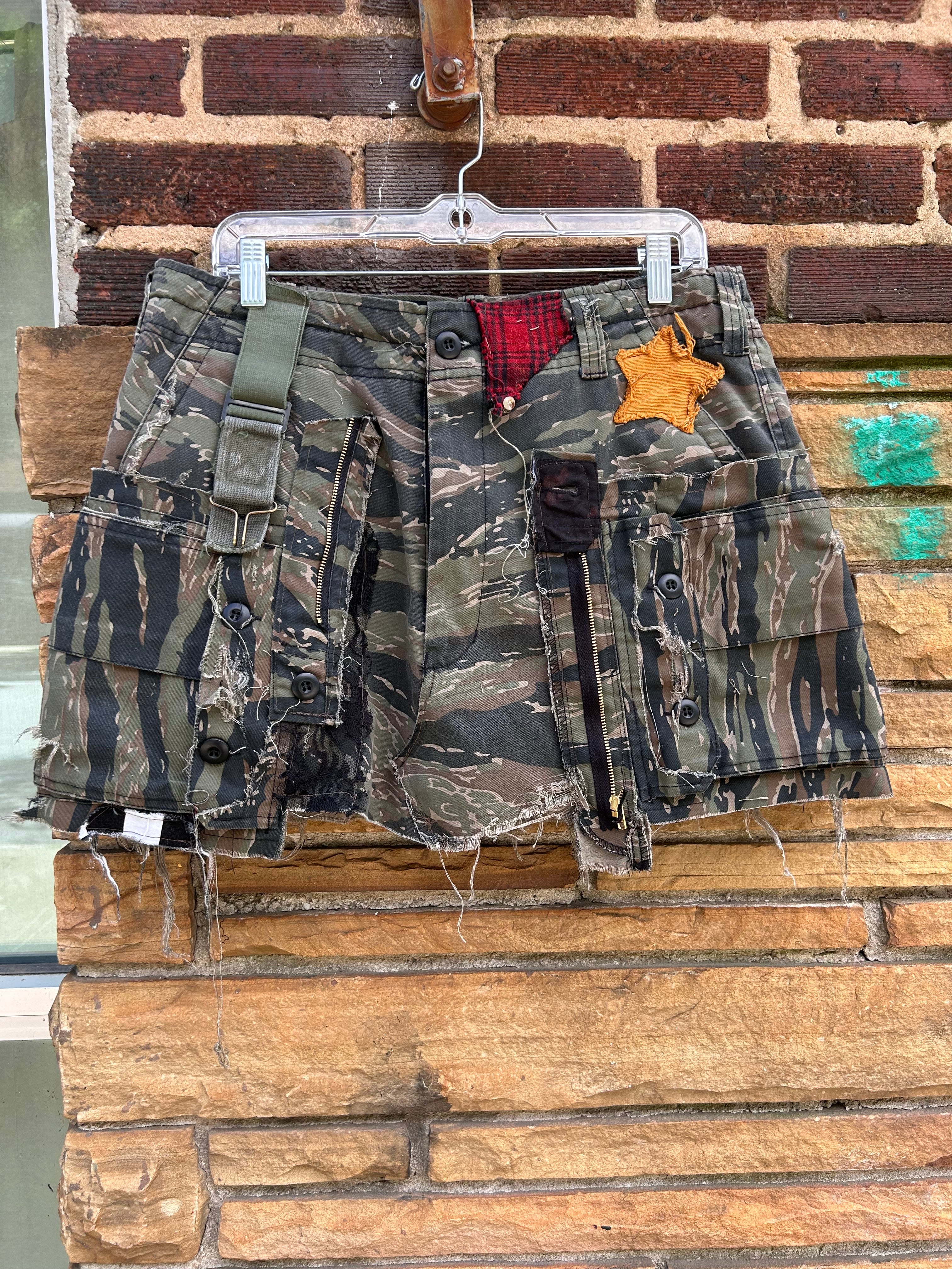 ✂️🪡Custom Camo Cargo Skirt - The Vault by Sacha