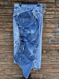 Custom Reworked Denim Skirt 36 waist