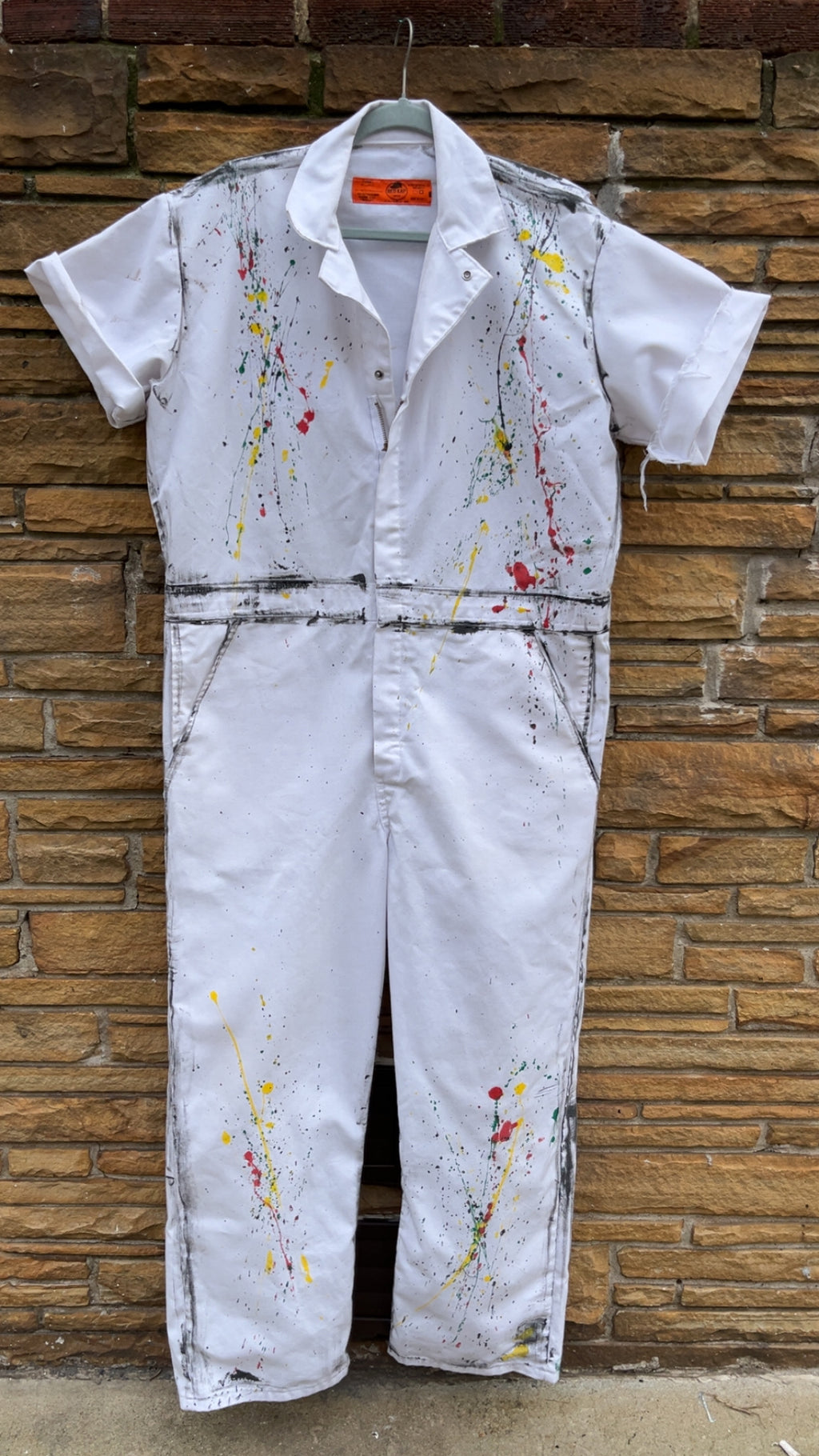 Custom White Paint Splatter Jumpsuit - The Vault by Sacha