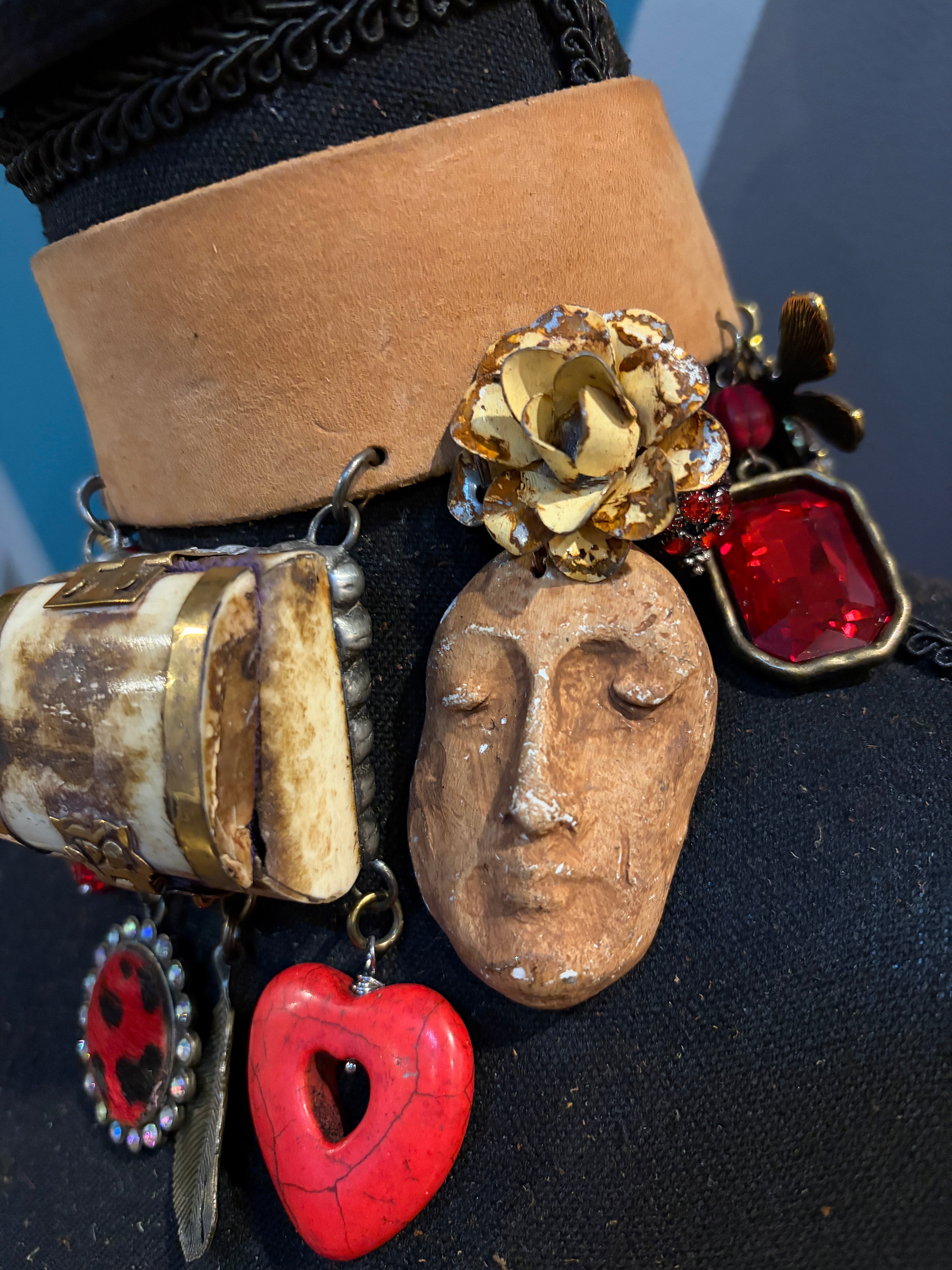 Treasure of Life Handmade Leather Choker - The Vault by Sacha