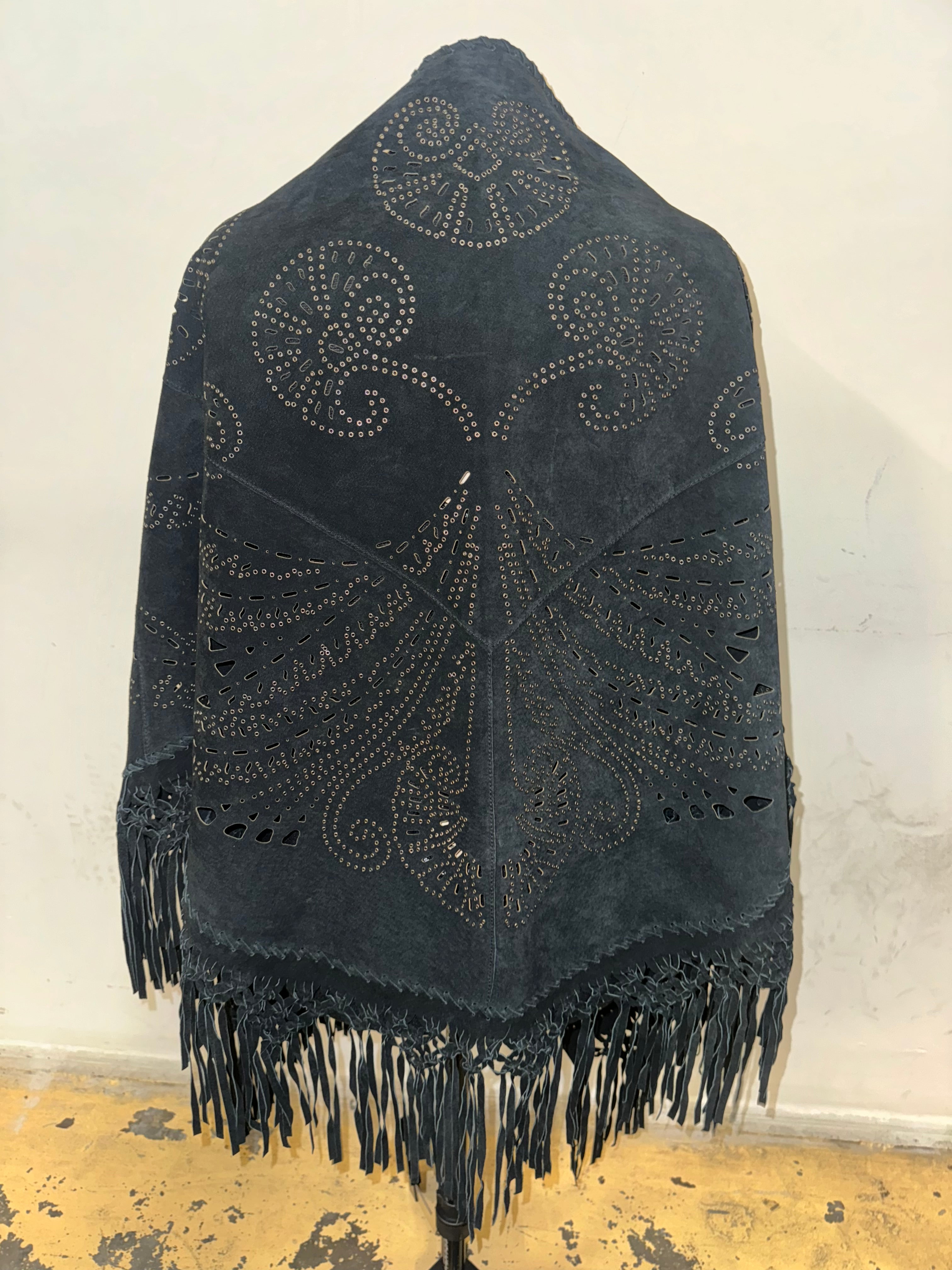 Open Studded Fringe Shawl - The Vault by Sacha