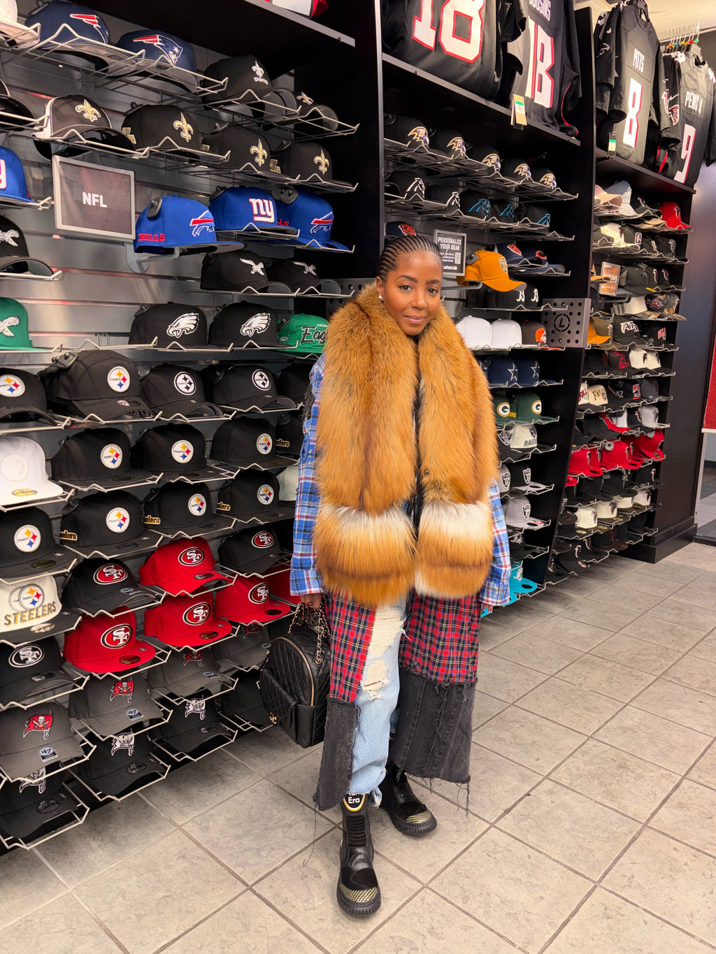 Red Fox Fur Scarf w/pockets - The Vault by Sacha