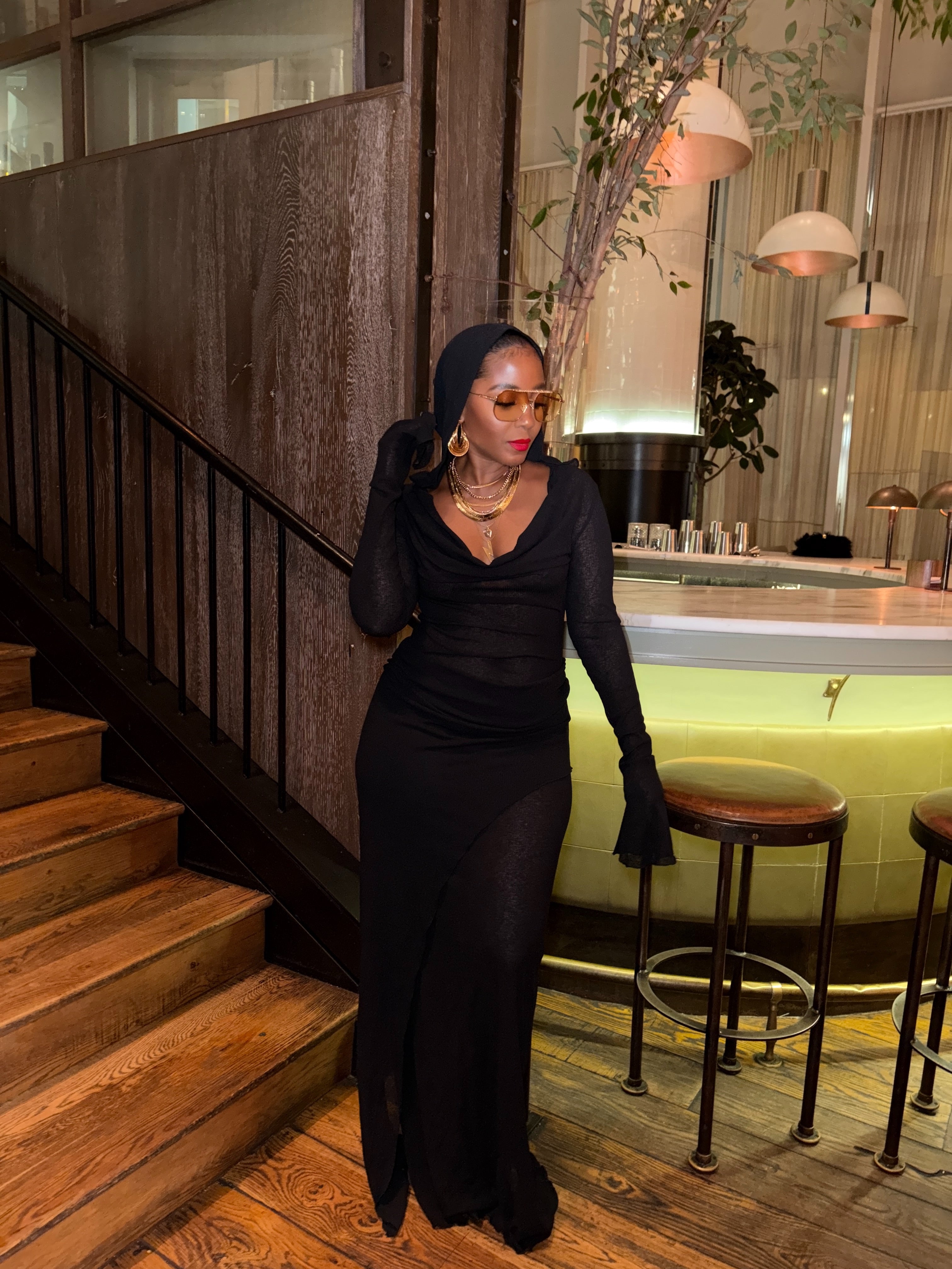 From the Shadows Hooded Drape Dress - The Vault by Sacha