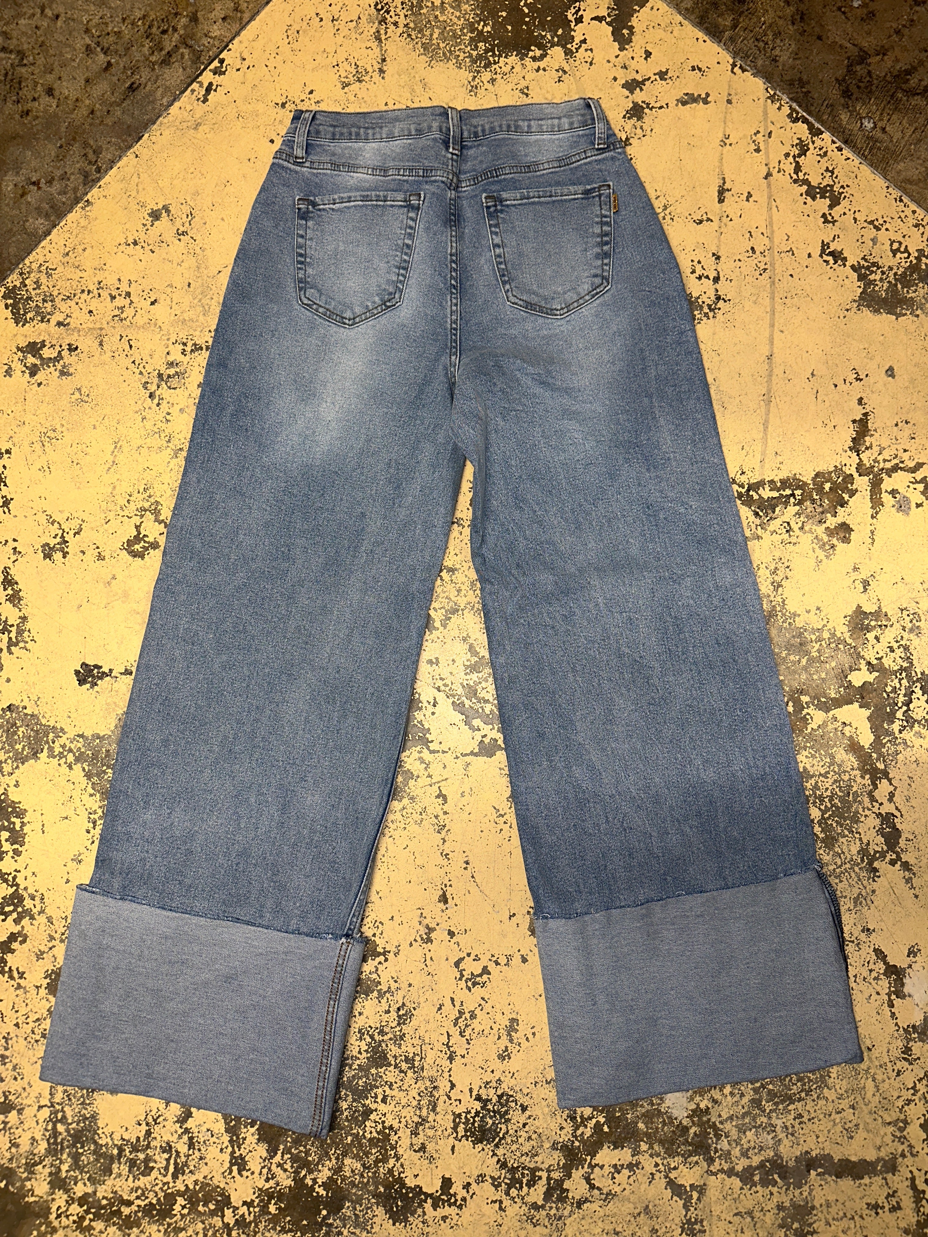 Stretch Wide Leg Cuff Jeans will Restock on 11/10 - The Vault by Sacha