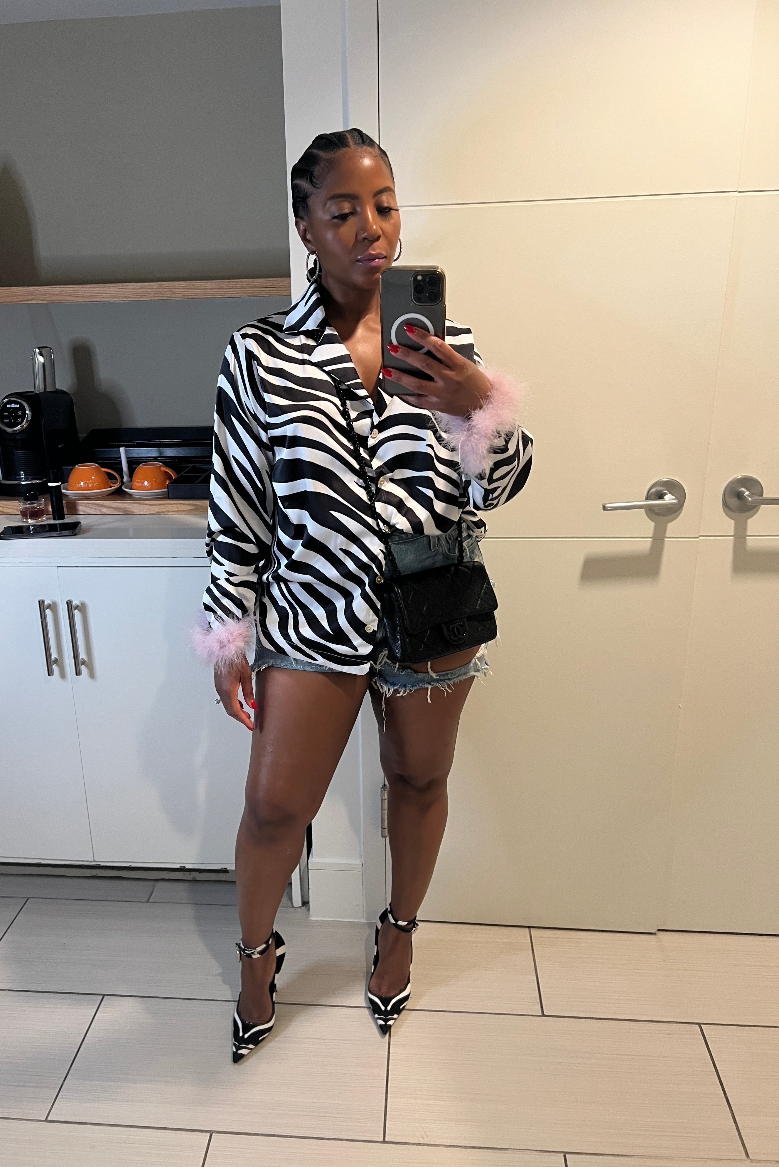 Zebra & Feathers Top - The Vault by Sacha