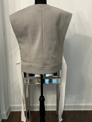 Platinum Pleated Vest - The Vault by Sacha