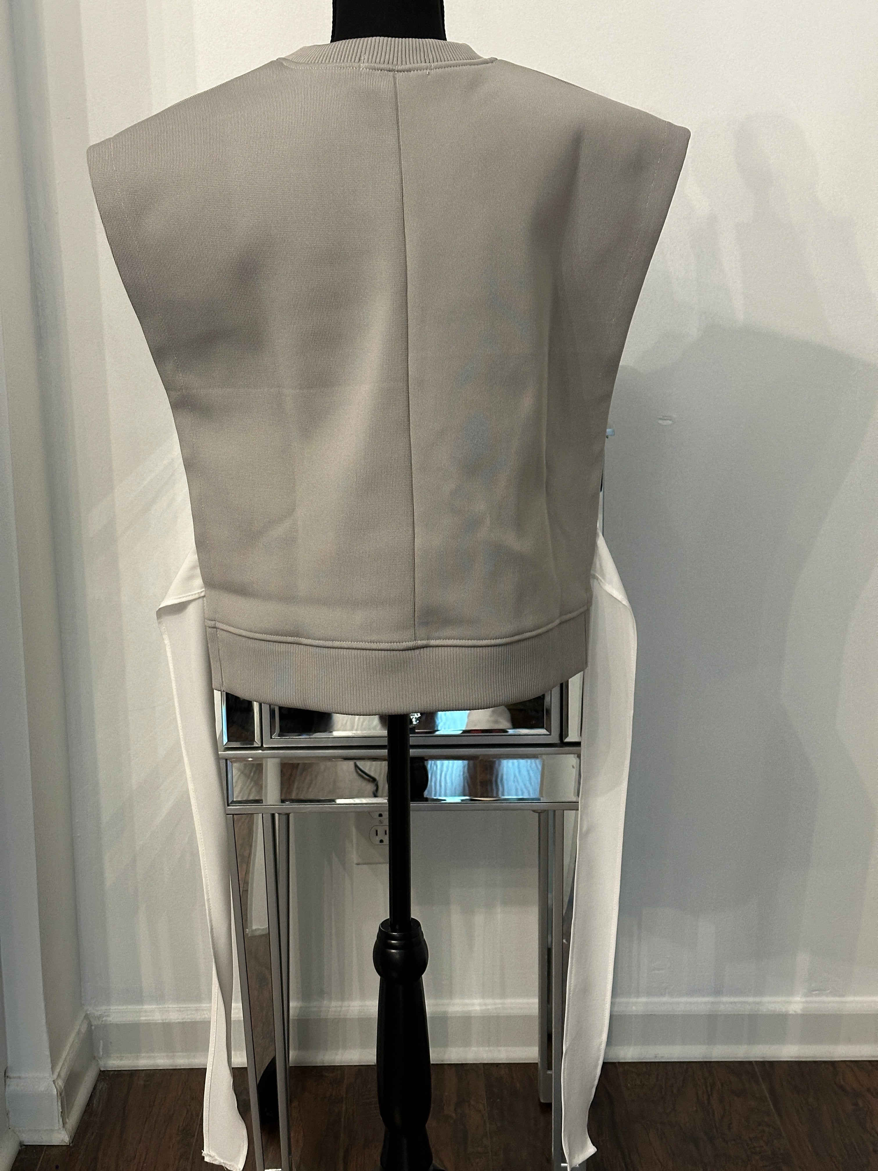 Platinum Pleated Vest - The Vault by Sacha