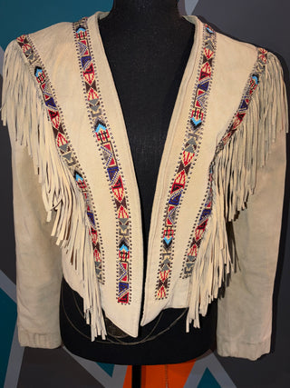 Aztec Fringe Suede Leather Jacket