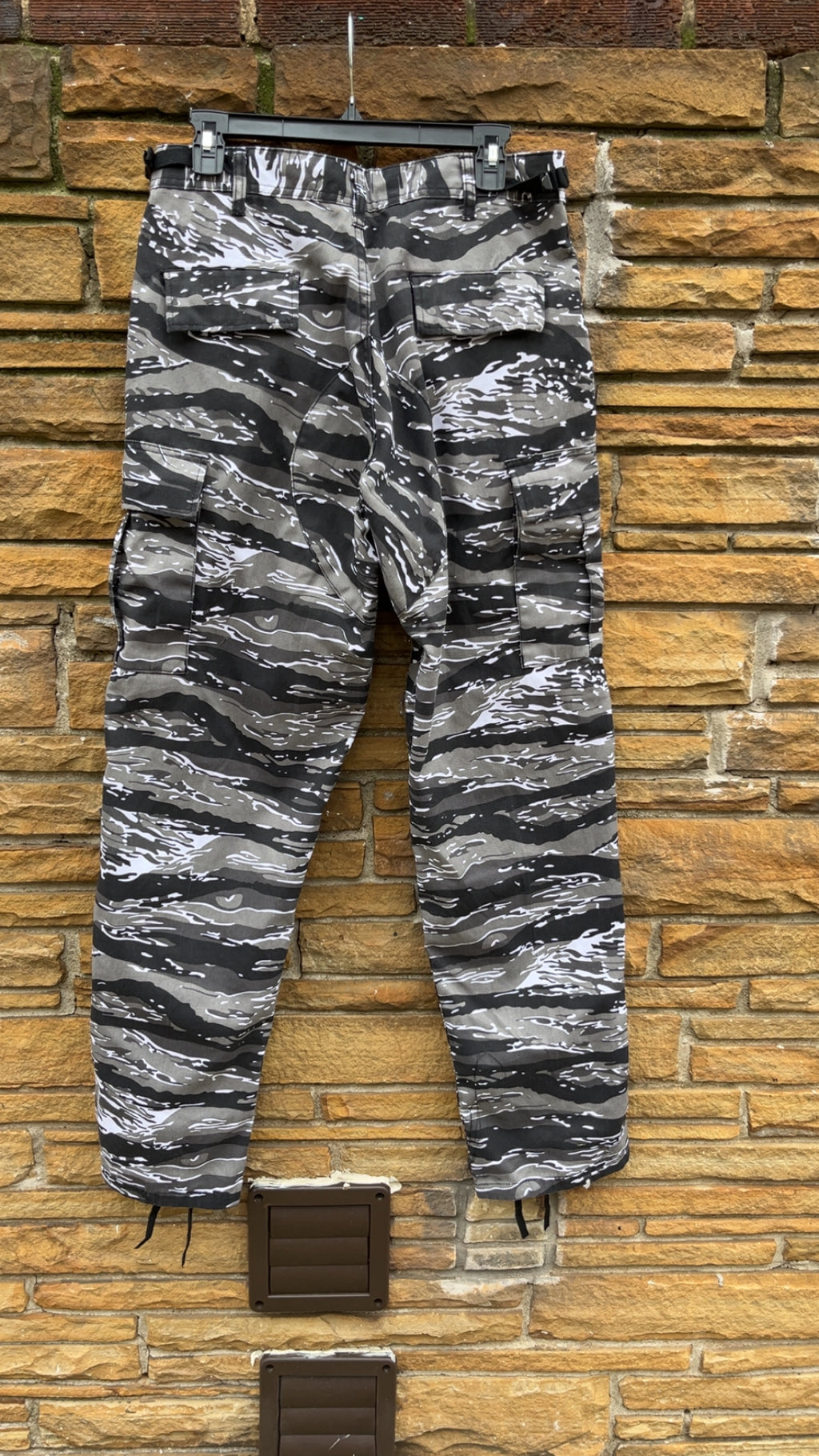 Custom Black & White Tigerstripe Camo Pants - The Vault by Sacha