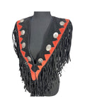 Vintage Aztec Embellished Suede Fringe Poncho - The Vault by Sacha