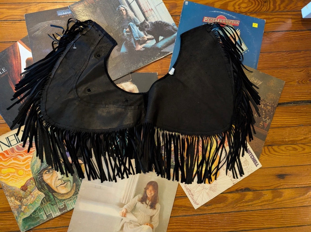 Suede Beaded Poncho